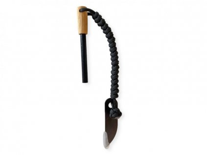 Křesadlo S s rukojetí JASAN 35 mm, paracordem a škrtadlem knife