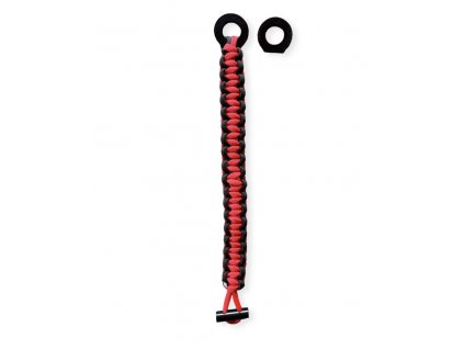 Paracord SURVIVAL náramek červeno-černý, křesadlo, škrtadlo
