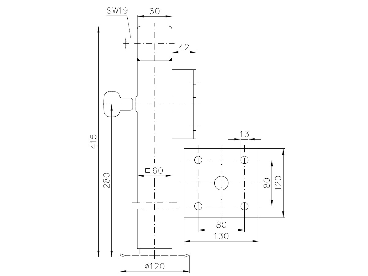 operna-noha-sf-60-d42-19-280-s-integrovanou-prirubou-42-mm