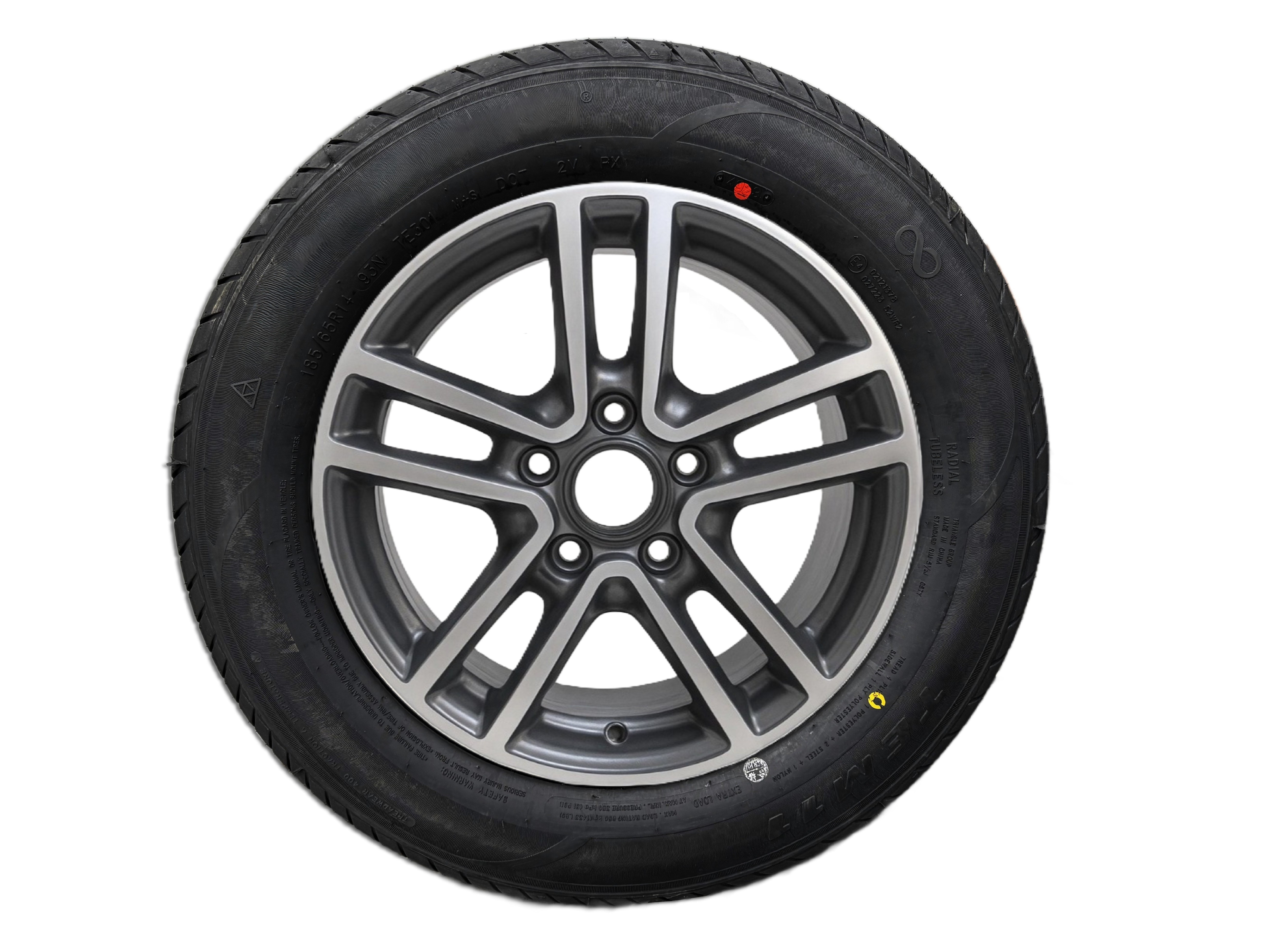 Hliníkové kolo R14, 5.5Jx14 H2 ET30, 5x112, Grey Diamond_pktechnik