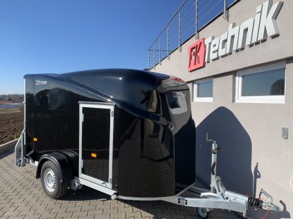 Aerodynamischer Anhänger Debon Cargo 1300 SCHWARZ, Seitentüren, Blechscheiben