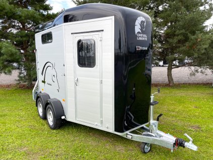 Anhänger für 2 Pferde Cheval Liberte Touring Country, SCHWARZ, Blechräder