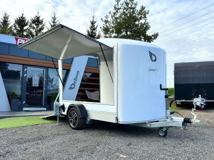 Remorcă Furgon Debon C300 cu Oblon Lateral, Albă