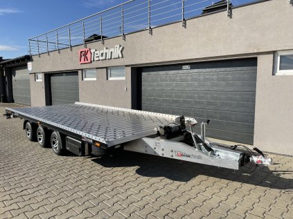 Aluminium Anhänger Autotransporter GROMEX SCHWARZ L5, ALU-Räder R10, 3500kg