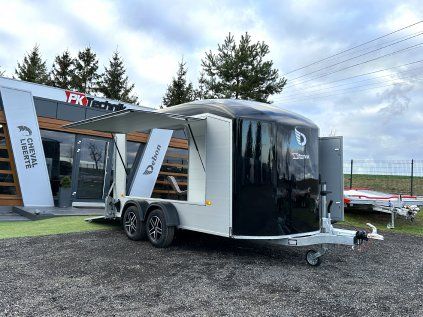 Debon C700 ALU black – enclosed box trailer with side hatch