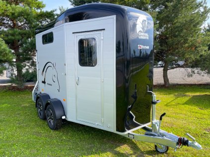 Anhänger für 2 Pferde Cheval Liberte Touring Country, SCHWARZ, ALUMINIUMRÄDER