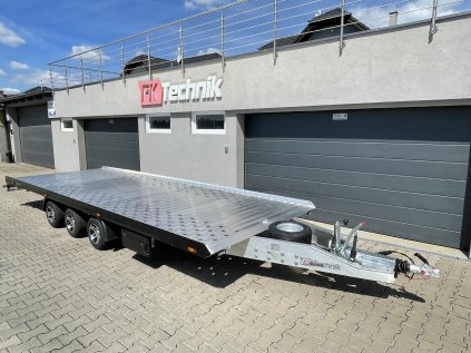 Professional Aluminum car transporter GROMEX BLACK, L6m, ALU wheels, 680kg, 3500kg