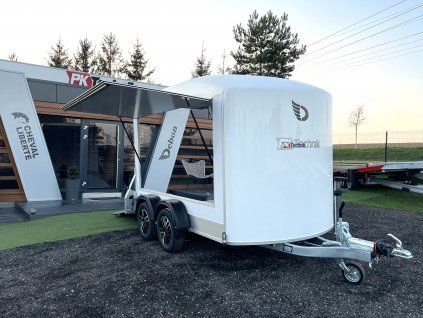 Debon C500 alb – remorcă închisă cu trapă laterală