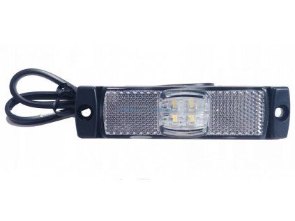 Lumină de poziție LED albă cu cablu și conector FT-017 B LED QS075