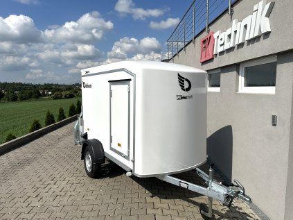 Nebrzděný skříňový přívěs DEBON C255 UB® COMPOSITE, BÍLÝ, 750 kg