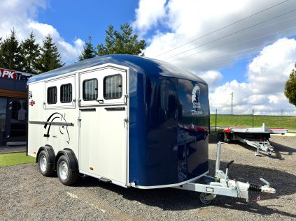 Přívěs pro čtyři koně CHEVAL LIBERTE MAXI 4®, MODRÝ