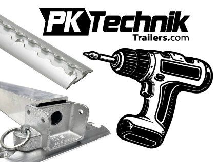 Montaža aluminijske tračnice AIRLINE u prikolici