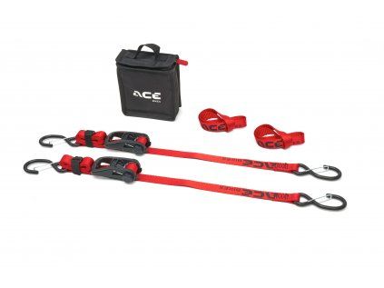 ACEBIKES Ratchet Pro® Motorcycle Ratchet Tie Down Straps Set 2