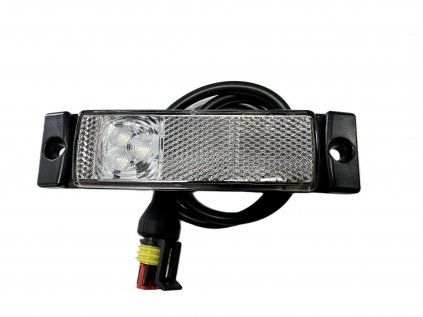 HORPOL Lumină de poziție LED albă cu cablu și conector AMP