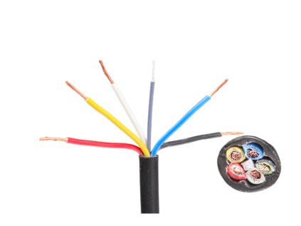 452384 1 452384 kabel pro privesy 5x0 75 mm cerna bila cervena zluta modra metraz