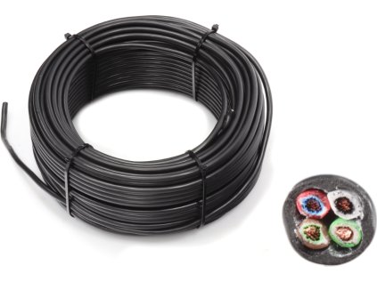 453389 2 453389 ctyrbarevny kabel pro privesy 4 x 0 75 mm hneda bila cervena zelena baleni 50m