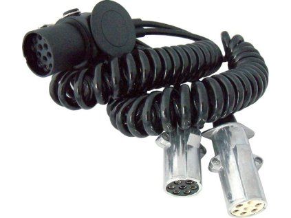 Reduction 15 pole to 2x 7 pole 24V, spiral cable 4.5m TESAT