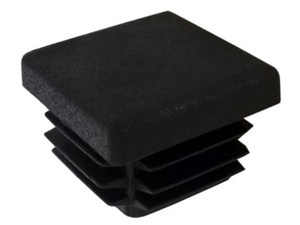 454033 1 zaslepka do jeklu 25x25 mm cerna pktechnik