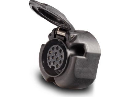 Zásuvka 13 pólů, 12V, s mikrospínačem JAEGER