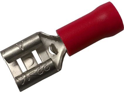 Connector flat insulated Faston 6.3x0.25-1.5 red (socket)