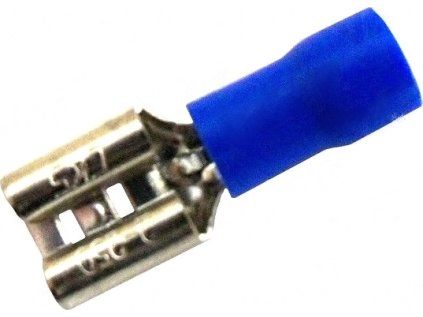 Connector flat insulated Faston 6.3x1.5-2.5 blue (socket)
