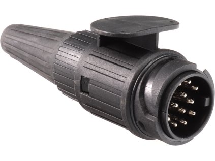 454882 5 454882 zastrcka vidlice 13 pol 12v s gumovym vyvodem pro 2 kabely