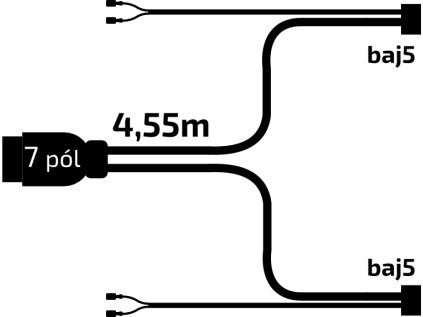 455950 3 455950 kabelaz 4 55 m 7 pol zastrcka s prednimi vyvody qs75 baj5 vapp