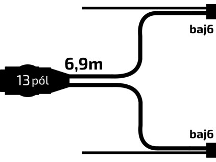 455968 3 455968 kabelaz 6 9 m 13 pol zastrcka s prednimi vyvody qs150 baj6 jokon