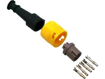 459787 1 459787 zastrcka bajonet jokon 5 polovy zluty 1 vyvod