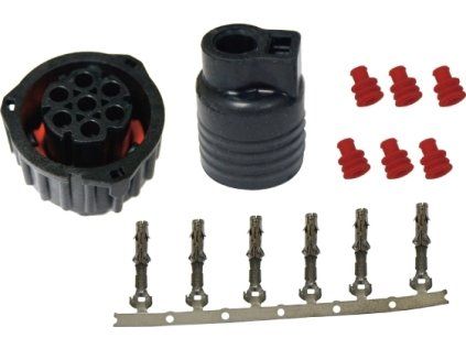 Plug - bayonet Lucidity 7-pole black, 2 pins