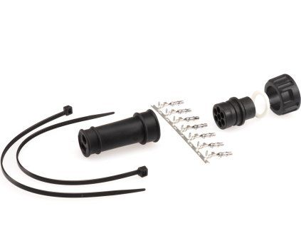 Plug - bayonet WAS 7-pole black, 2 pins