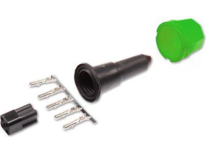 Plug - bayonet AJ.BA 5-pole square, green, 1 output