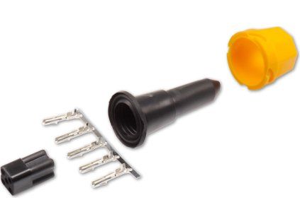 Plug - bayonet AJ.BA 5-pole square, yellow, 1 pin