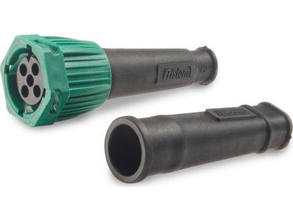 Plug - bayonet Fristom IP67 5-pole green, 1 or 2 pins