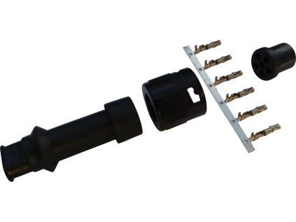 Plug - bayonet VAPP 6-pole black, 2 pins (Jokon compatible)