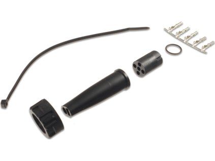 Plug - bayonet WAS 5-pole black, 2 pins