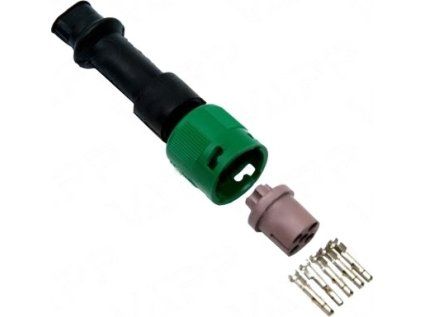Stecker - Bajonett Jokon 5-polig grün, 2 Stifte