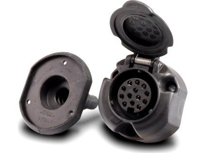 priză din plastic cu 13 poli 12V + șaibă JAEGER