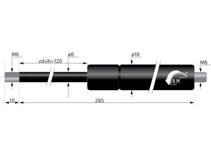 462043 plynova vzpera berthold marx 285 mm 300n 08 18 m6