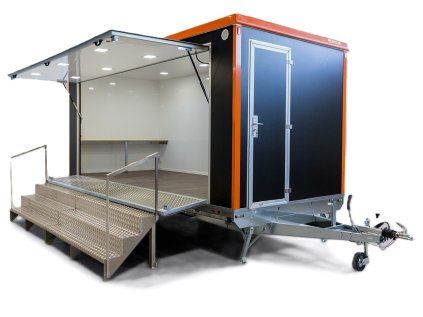 Promo přívěs RESPO T220 Showroom, 512x220 cm, černý