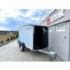 Unbraked box trailer Debon C255 UB, GRAY, PLYWOOD sides, + doors, 750 kg