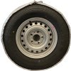 Spare wheel cover 185 R14, shiny silver