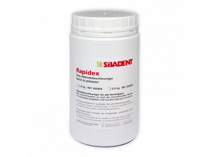 Rapidex urychlovač tuhnutí dentální sádry