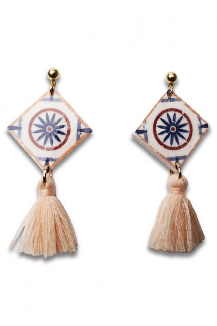 Velké puzetové náušnice s třásněmi