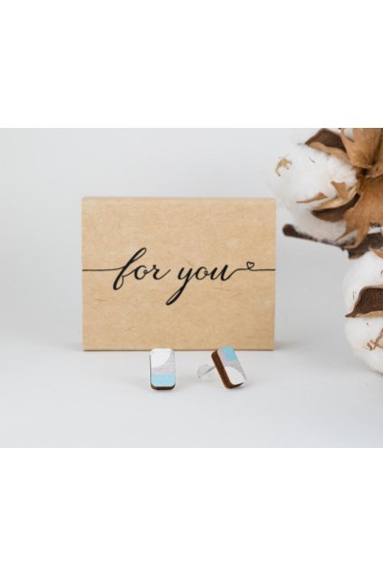 6849 obdelnik male puzety tyrkysovo bila