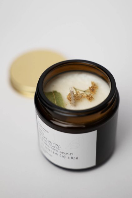 17208 1 svicka ze sojoveho vosku zeleny caj a lipa