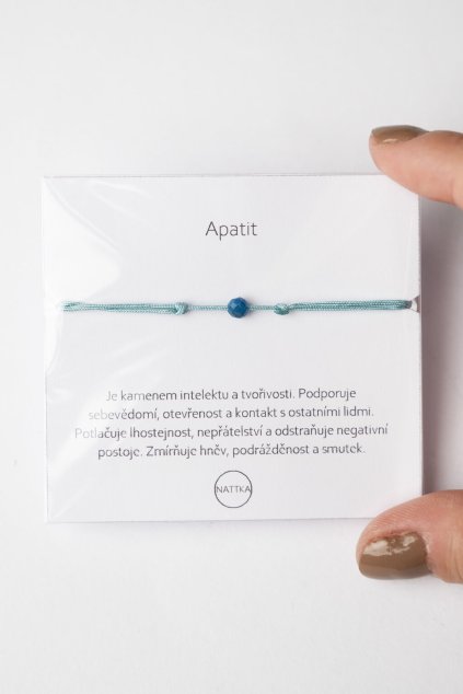 Náramok - apatit (Farba Tyrkysová)