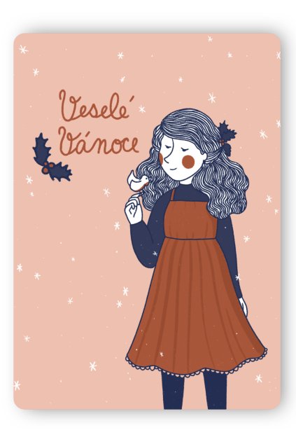 21923 1 pohlednice vesele vanoce cervenka