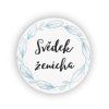 Svatební placky pro hosty – ženich, nevěsta a hosté
