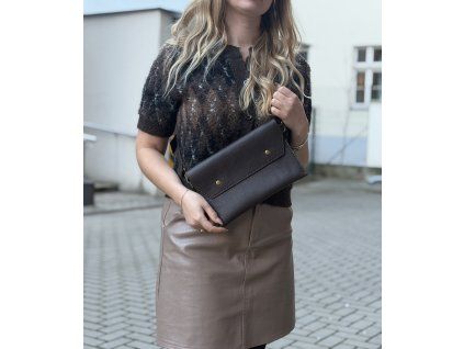 Kožená ľadvinka čokoláda